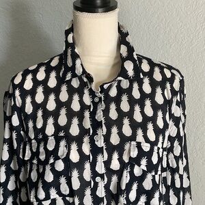 Women’s Pineapple Print Casual Shirt